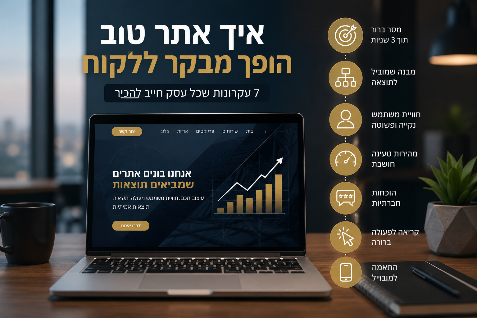 אתר מקצועי שממיר מבקרים ללקוחות