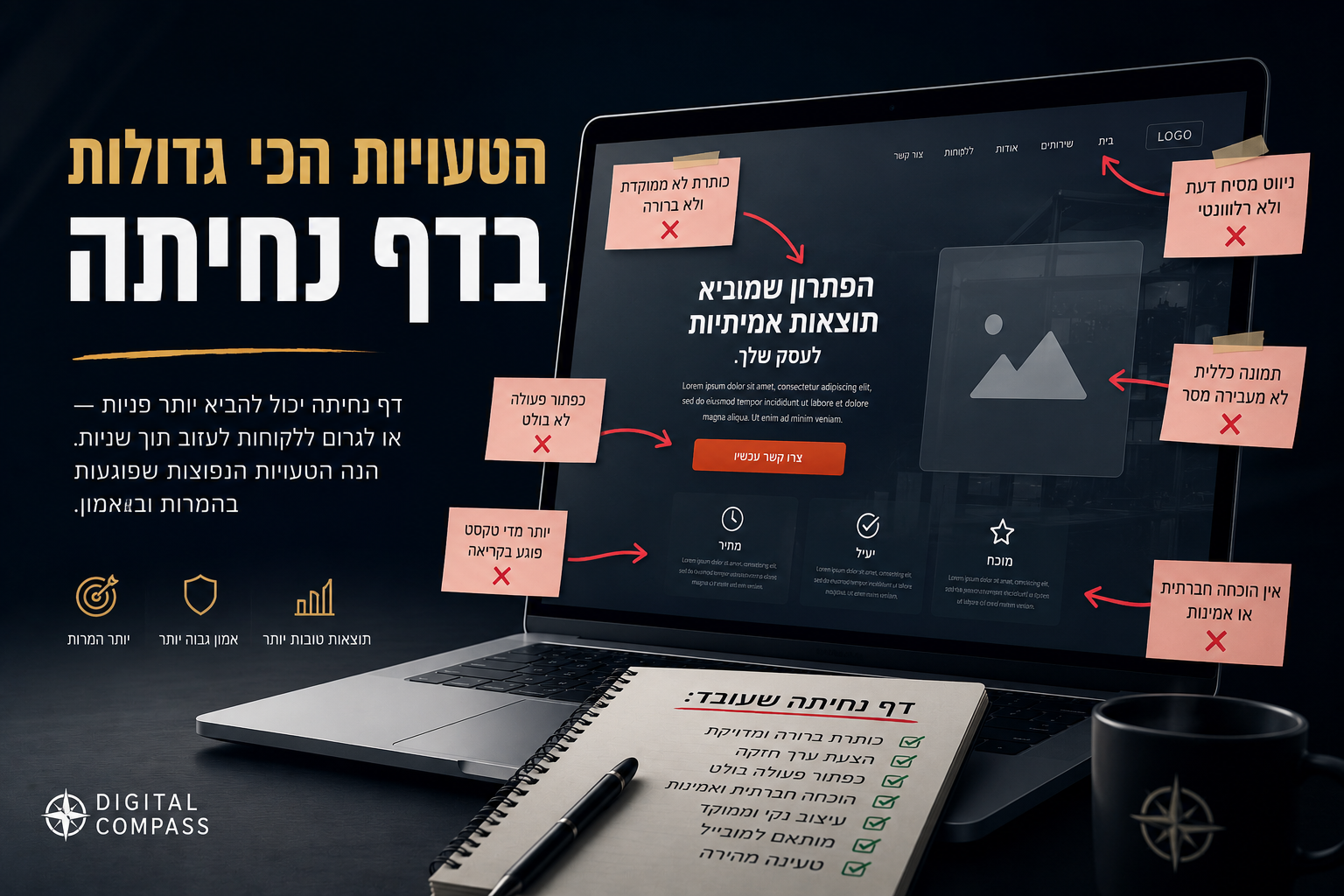 הטעויות הכי גדולות בדף נחיתה שפוגעות בהמרות ובחוויית המשתמש